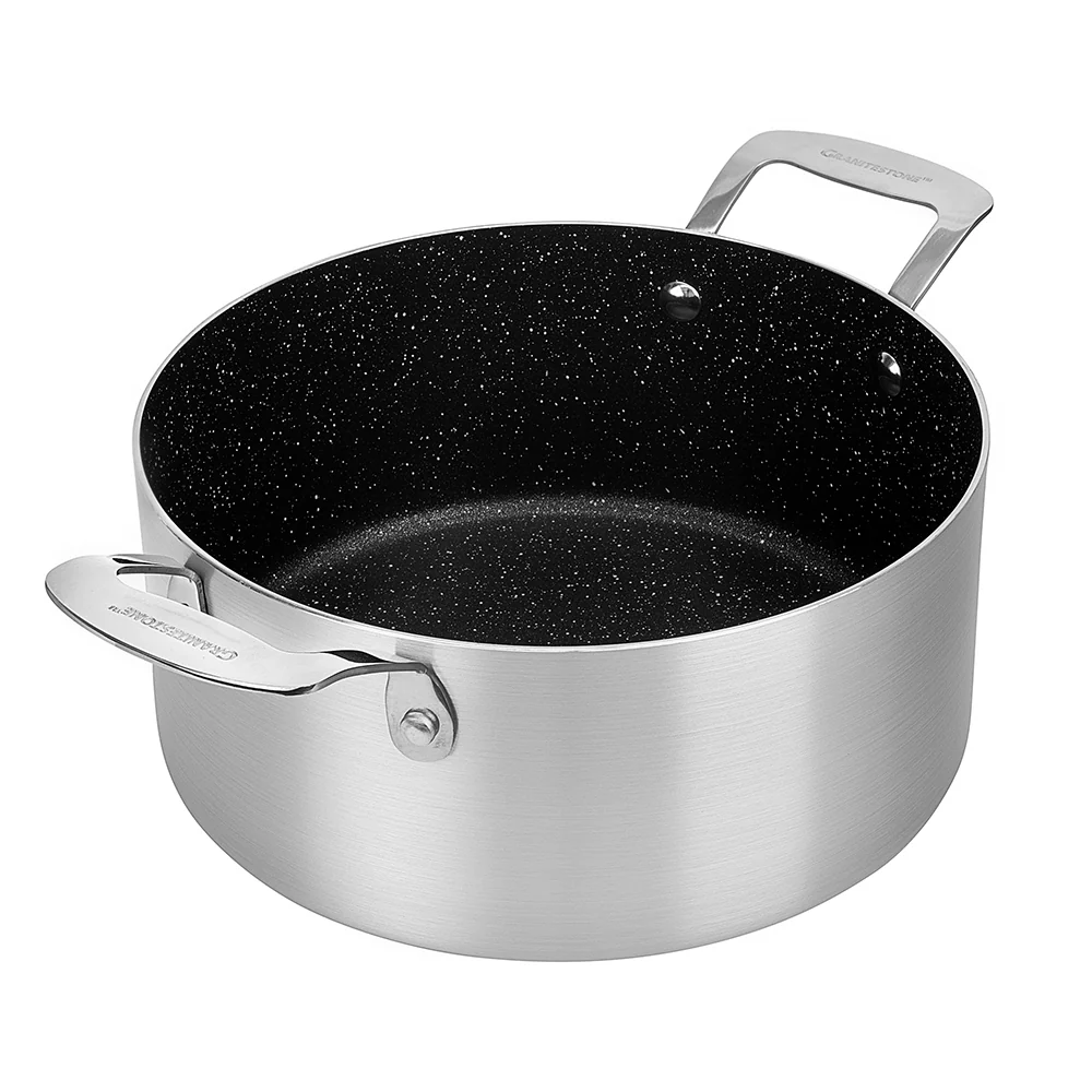 Granitestone 5 Quart Aluminum Stock Pot with Lid - Image 3