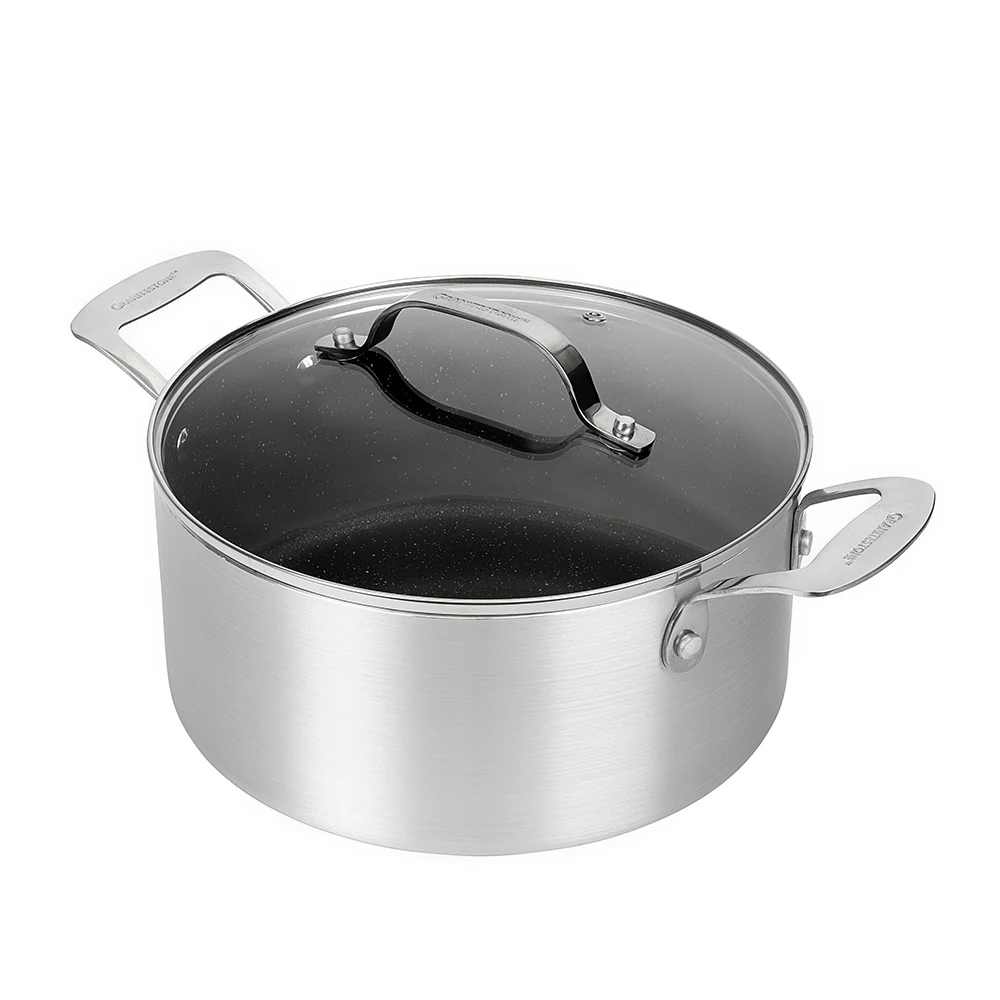 Granitestone 5 Quart Aluminum Stock Pot with Lid - Image 4