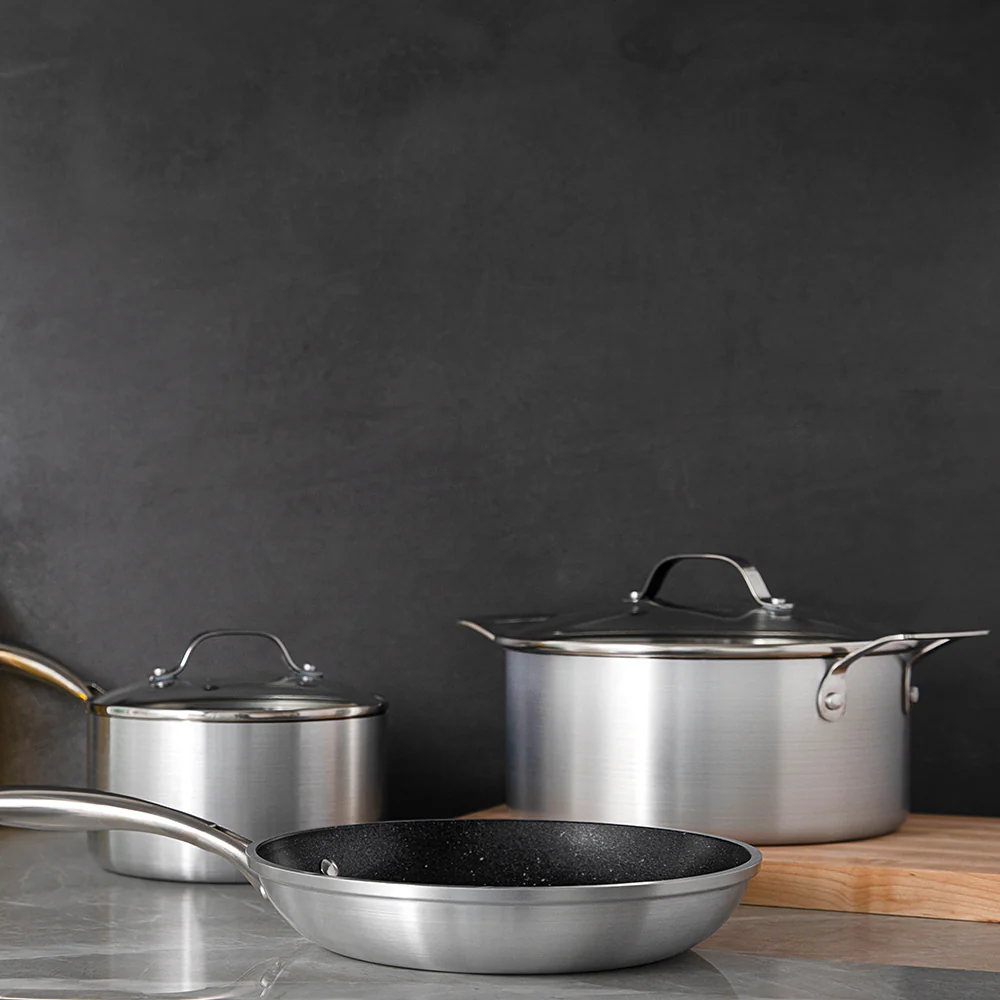 Granitestone 5 Quart Aluminum Stock Pot with Lid - Image 6