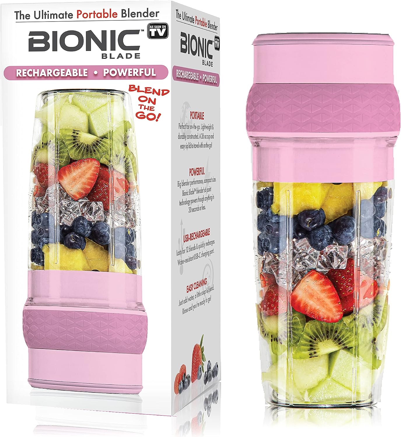 Bionic Blade Portable Blender - 18,000 RPM, USB Rechargeable Battery, Multiple Colors - Image 26