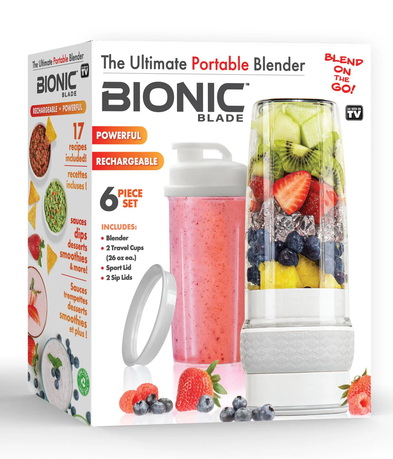 Bionic Blade Portable Blender - 18,000 RPM, USB Rechargeable Battery, Multiple Colors - Image 31