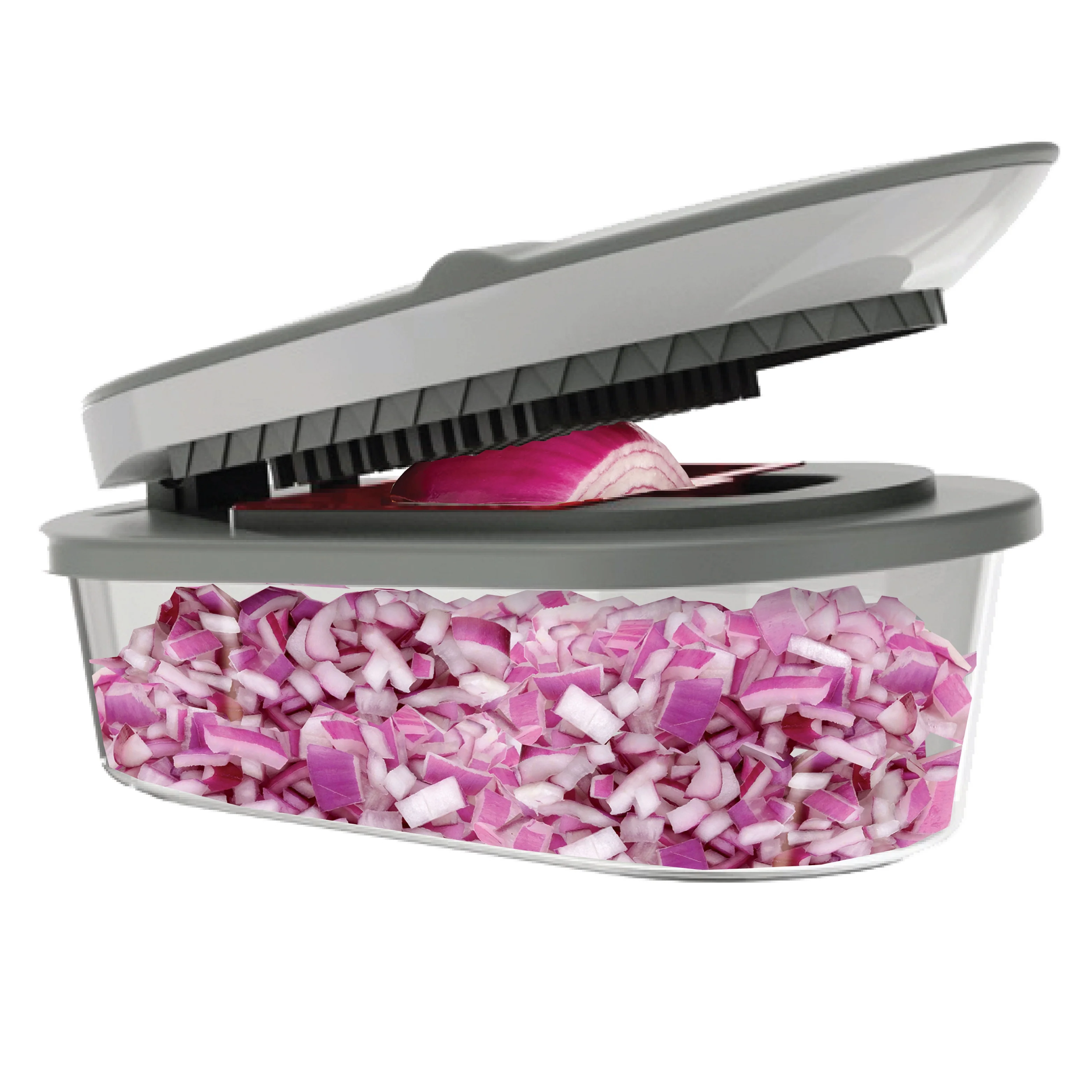 Chopzilla All-in-1 Vegetable Chopper & Mandoline Slicer with Container, 4 Blades & Scraper – Sharp Veggie Cutter, Salad Dicer & Food Chopper - Image 11
