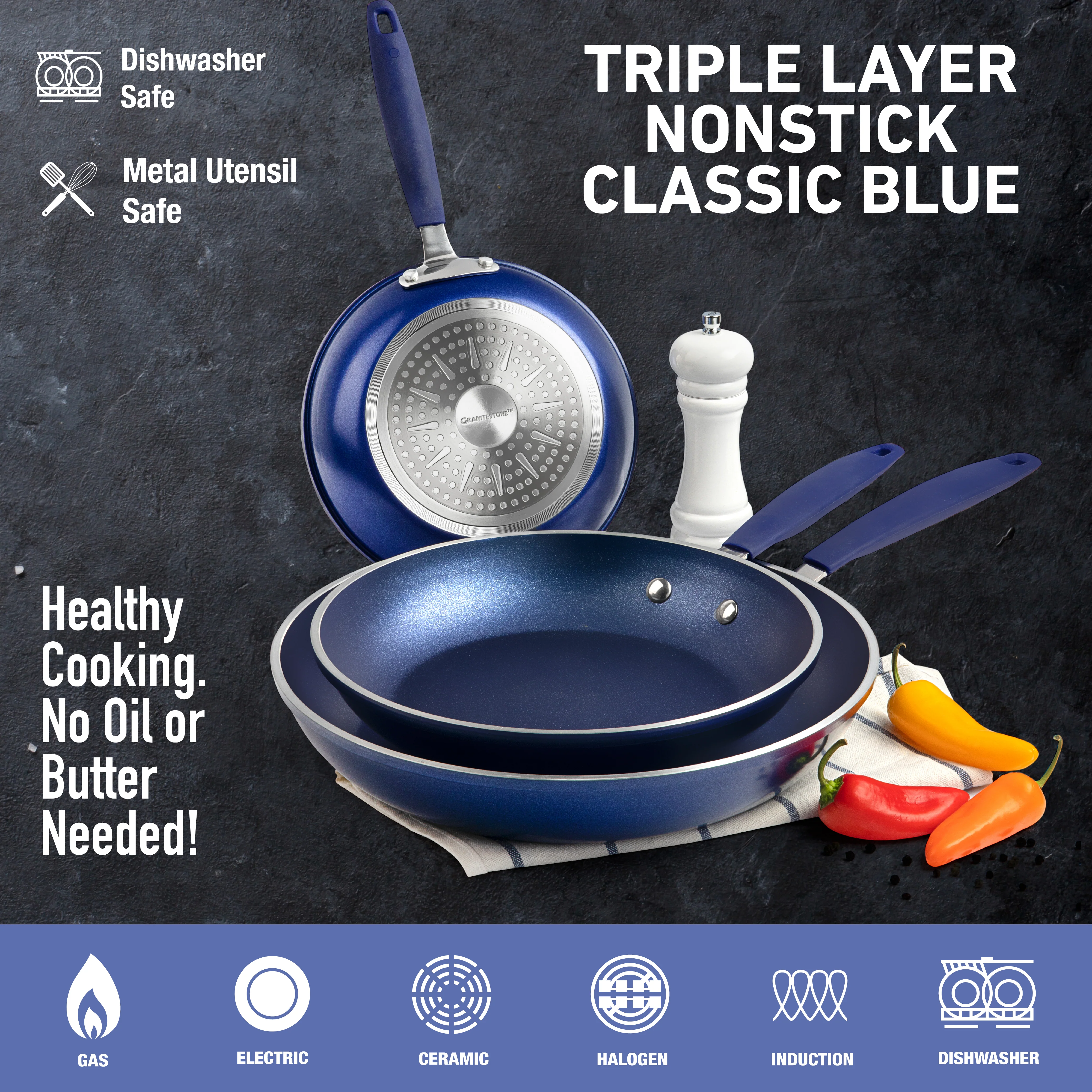 Easy Grip 3 Pack Skillet Set - Induction Capable - Image 12
