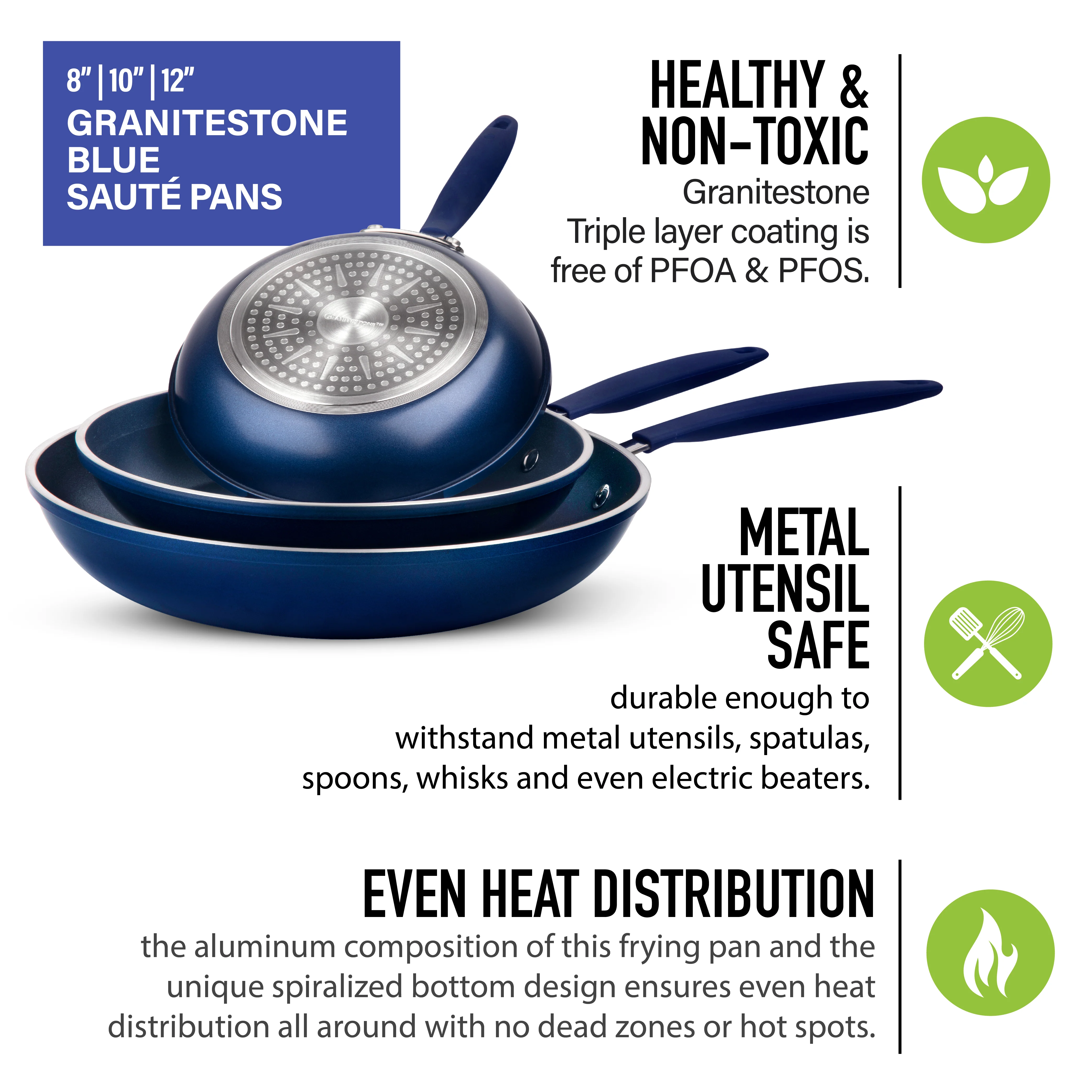 Easy Grip 3 Pack Skillet Set - Induction Capable - Image 14