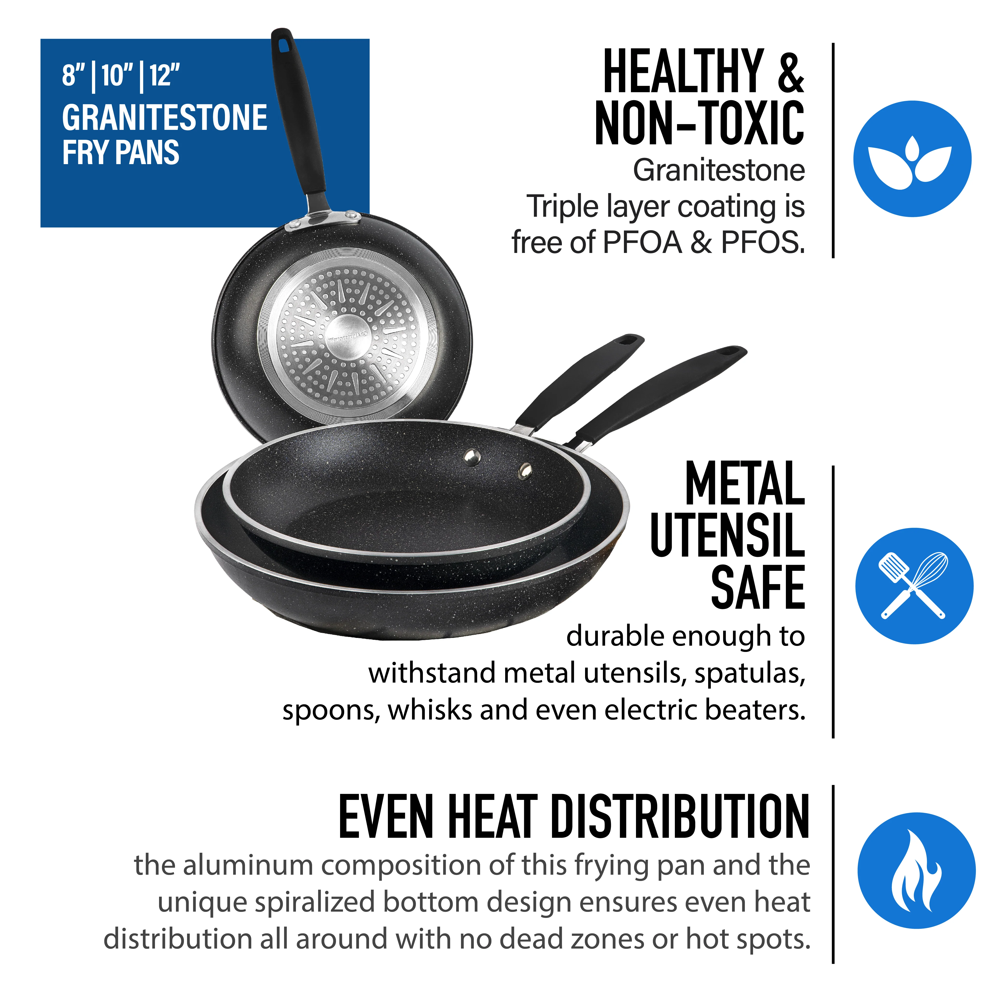 Easy Grip 3 Pack Skillet Set - Induction Capable - Image 7