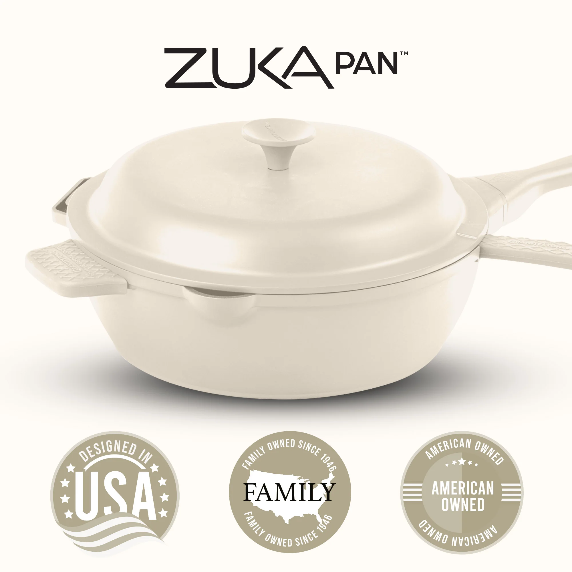 Granitestone 10" Zuka Pan – 6-Piece Multi-Functional Everyday Pan Set with Lid, Nylon Spoon & Steamer Basket - Image 8