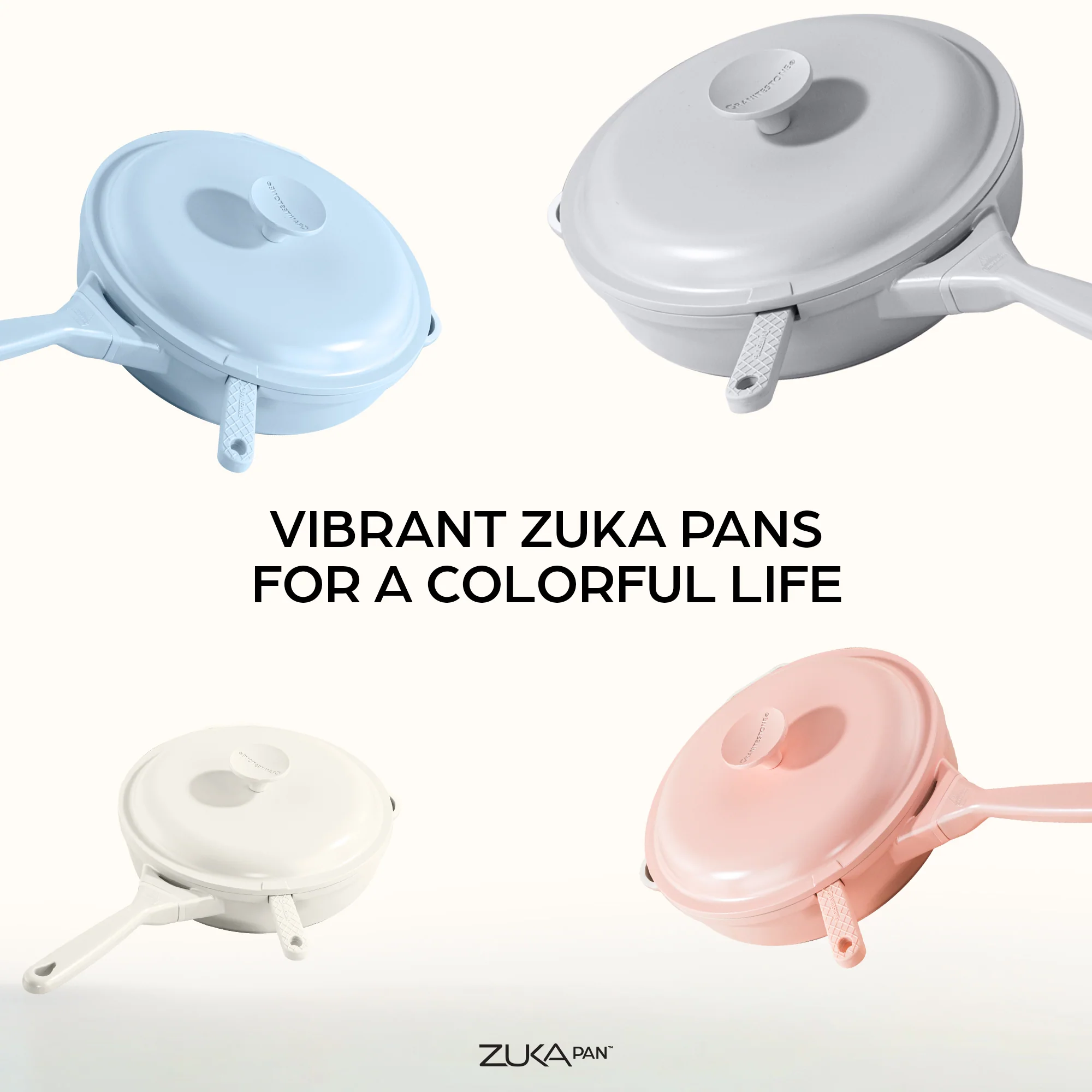 Granitestone 12" Zuka Pan – 6-Piece Multi-Functional Everyday Pan Set with Lid, Nylon Spoon & Steamer Basket - Image 10