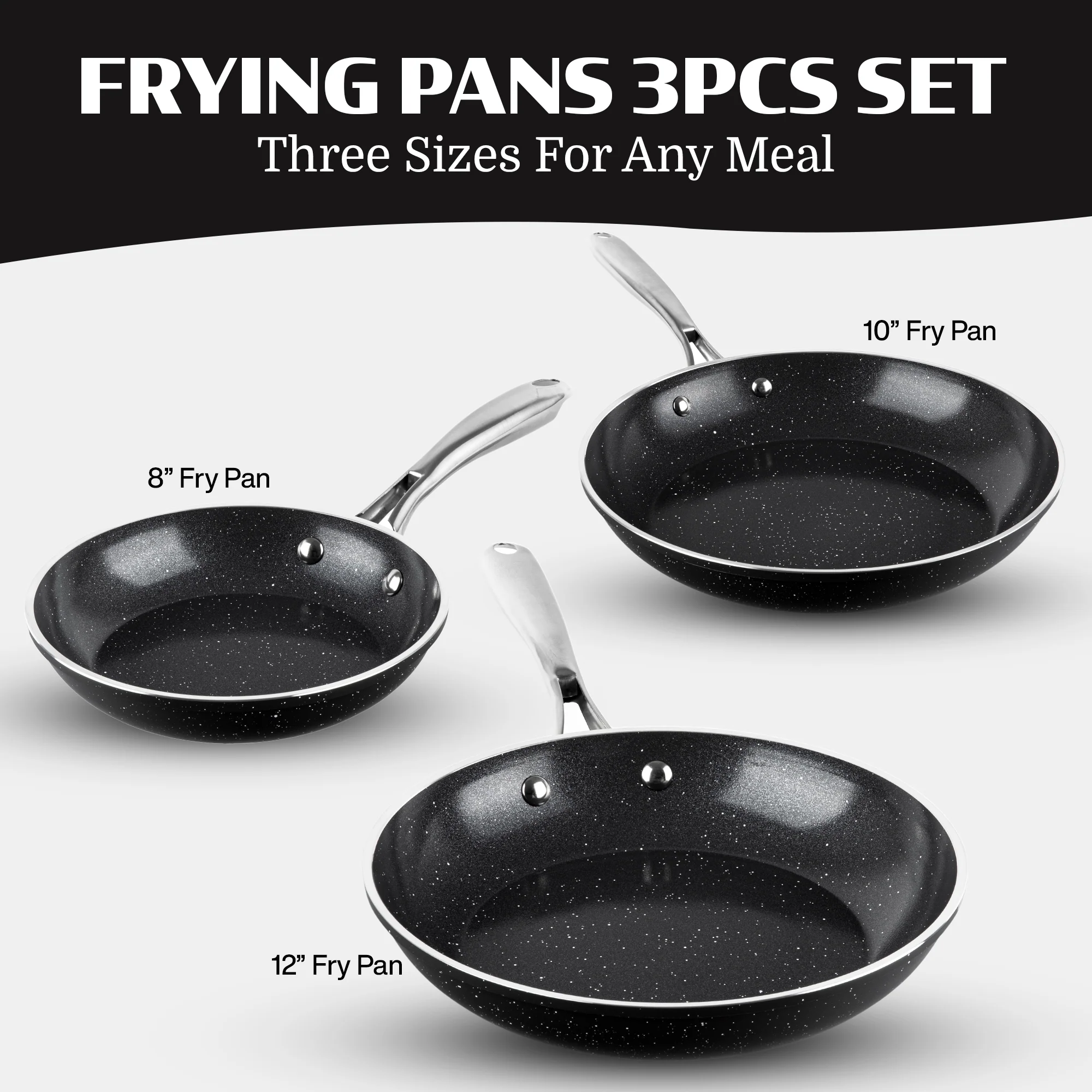 Granitestone Ceraluxe 3 Piece Skillet Set - Image 11