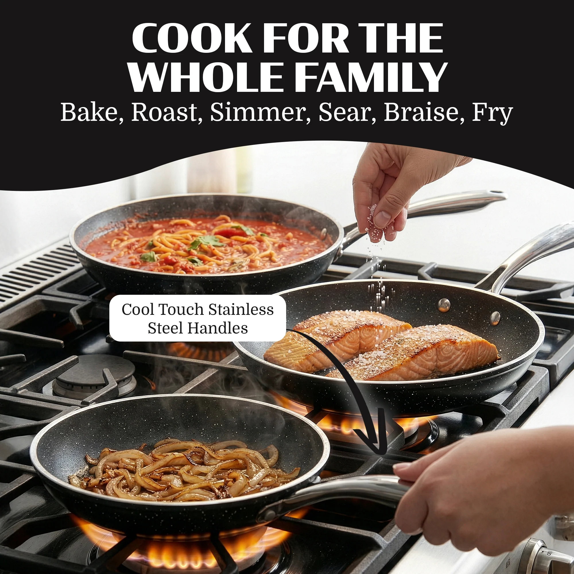 Granitestone Ceraluxe 3 Piece Skillet Set - Image 12