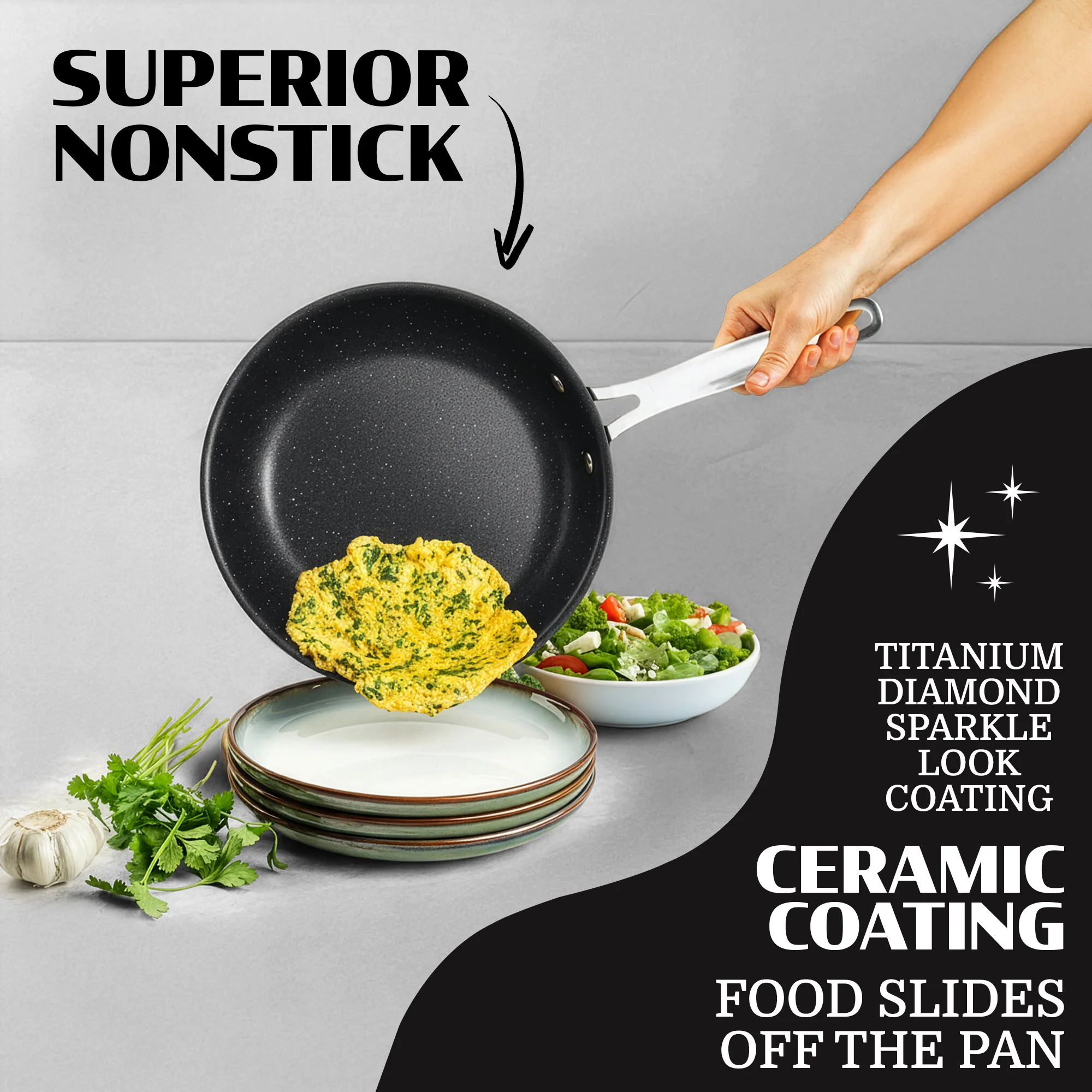 Granitestone Ceraluxe 3 Piece Skillet Set - Image 13