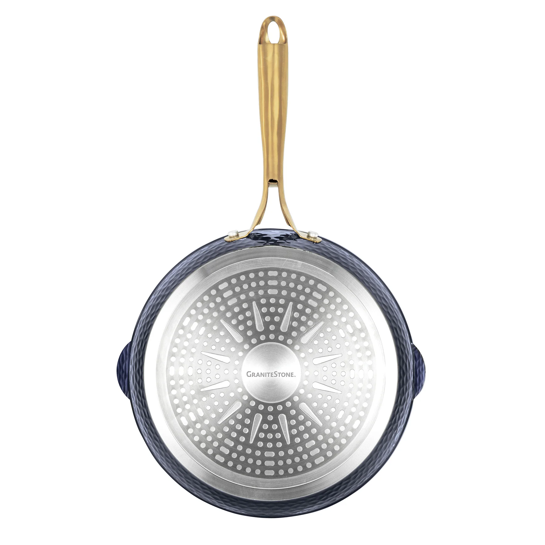 Granitestone Charleston Collection - Hammered Cookware - Frying Pan, Available in Navy, Black, and White - Image 11