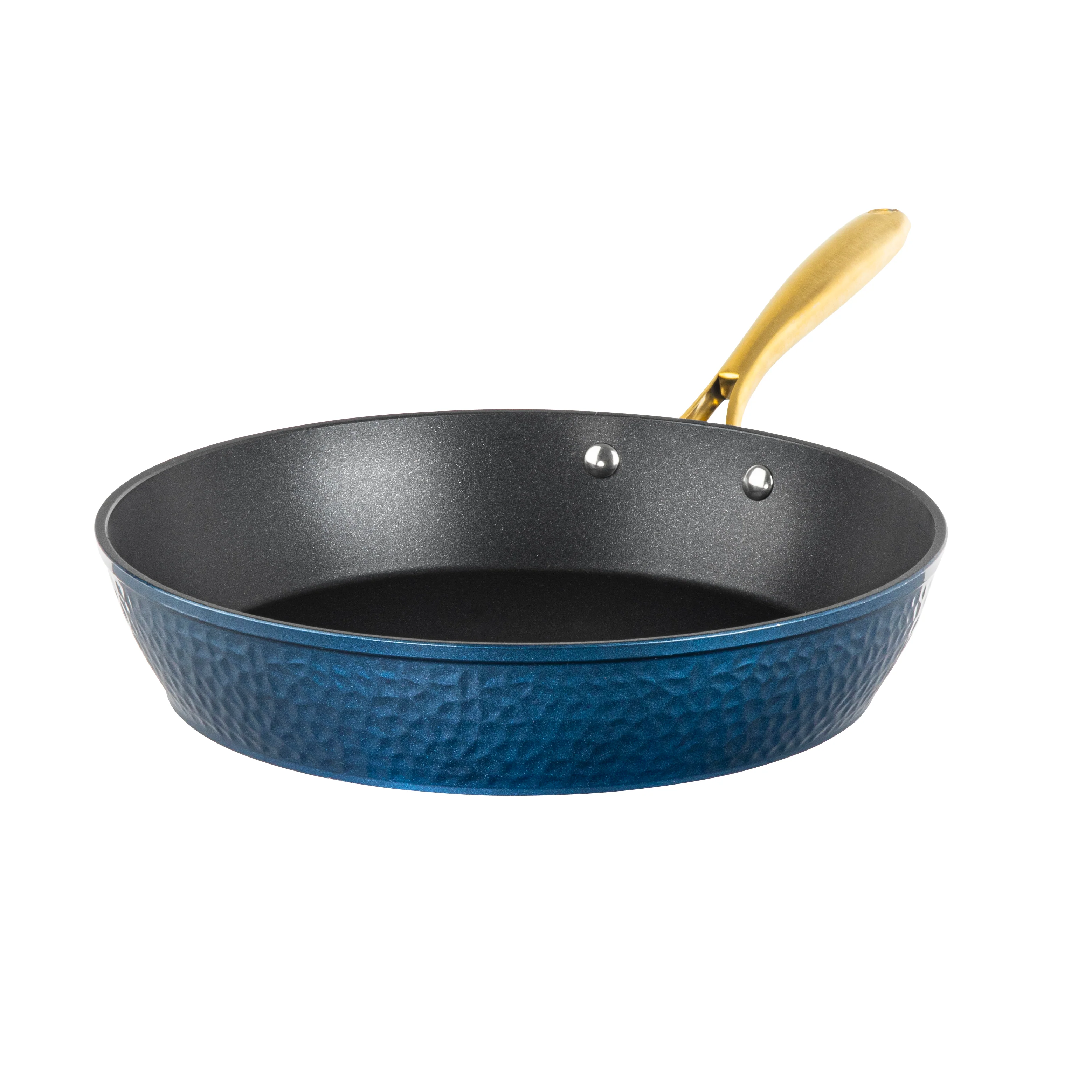 Granitestone Charleston Collection - Hammered Cookware - Frying Pan, Available in Navy, Black, and White - Image 8