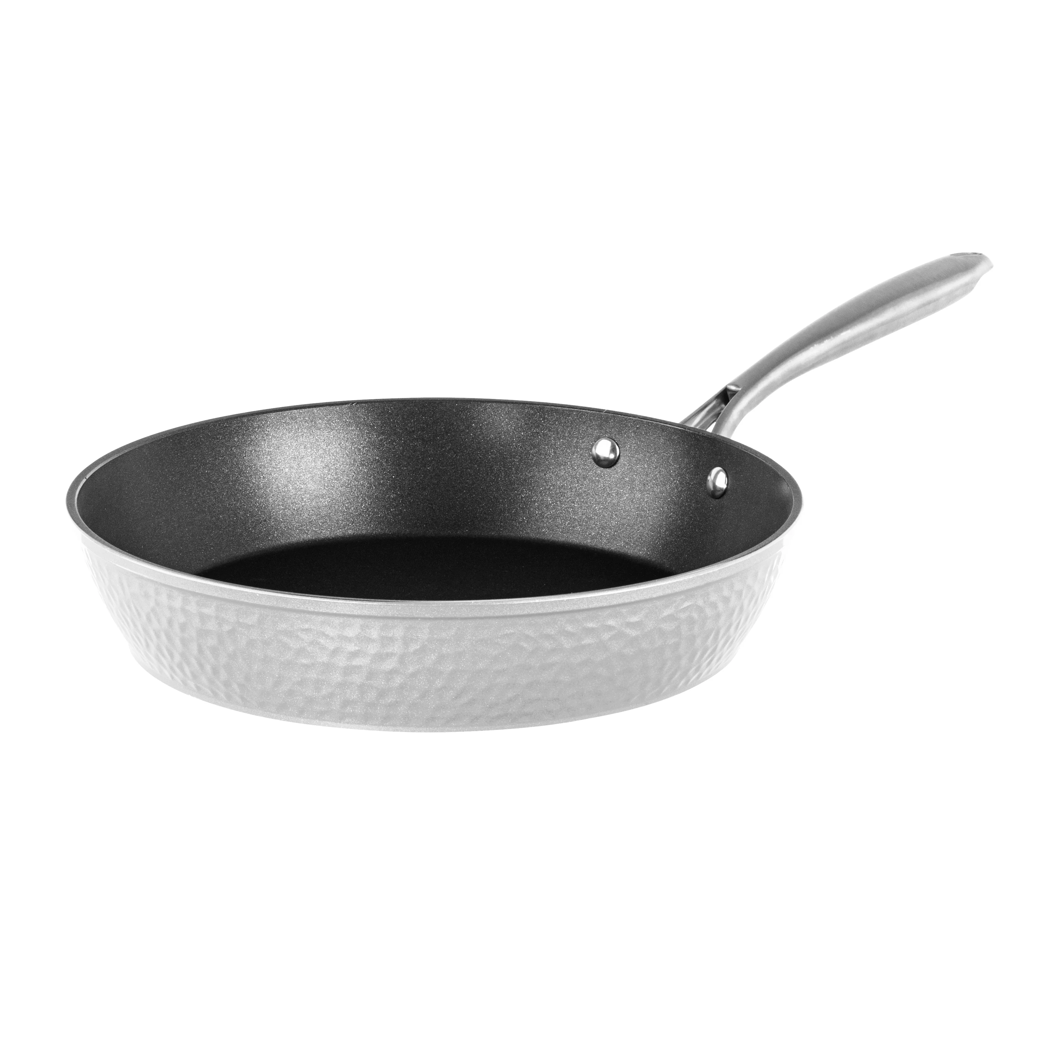 Granitestone Charleston Collection - Hammered Cookware - Frying Pan, Available in Navy, Black, and White - Image 9