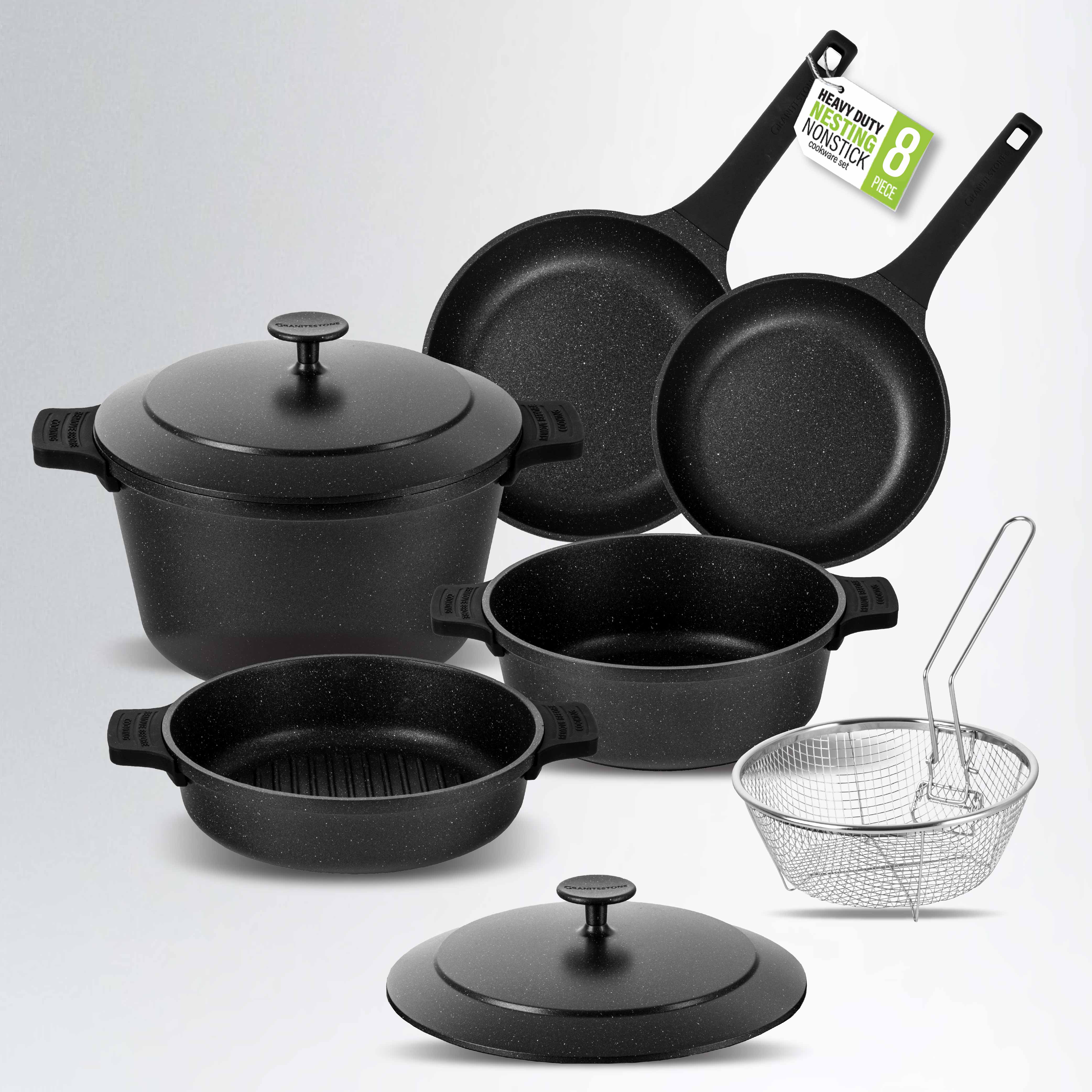 Granitestone 8-Piece Nesting Cookware Set