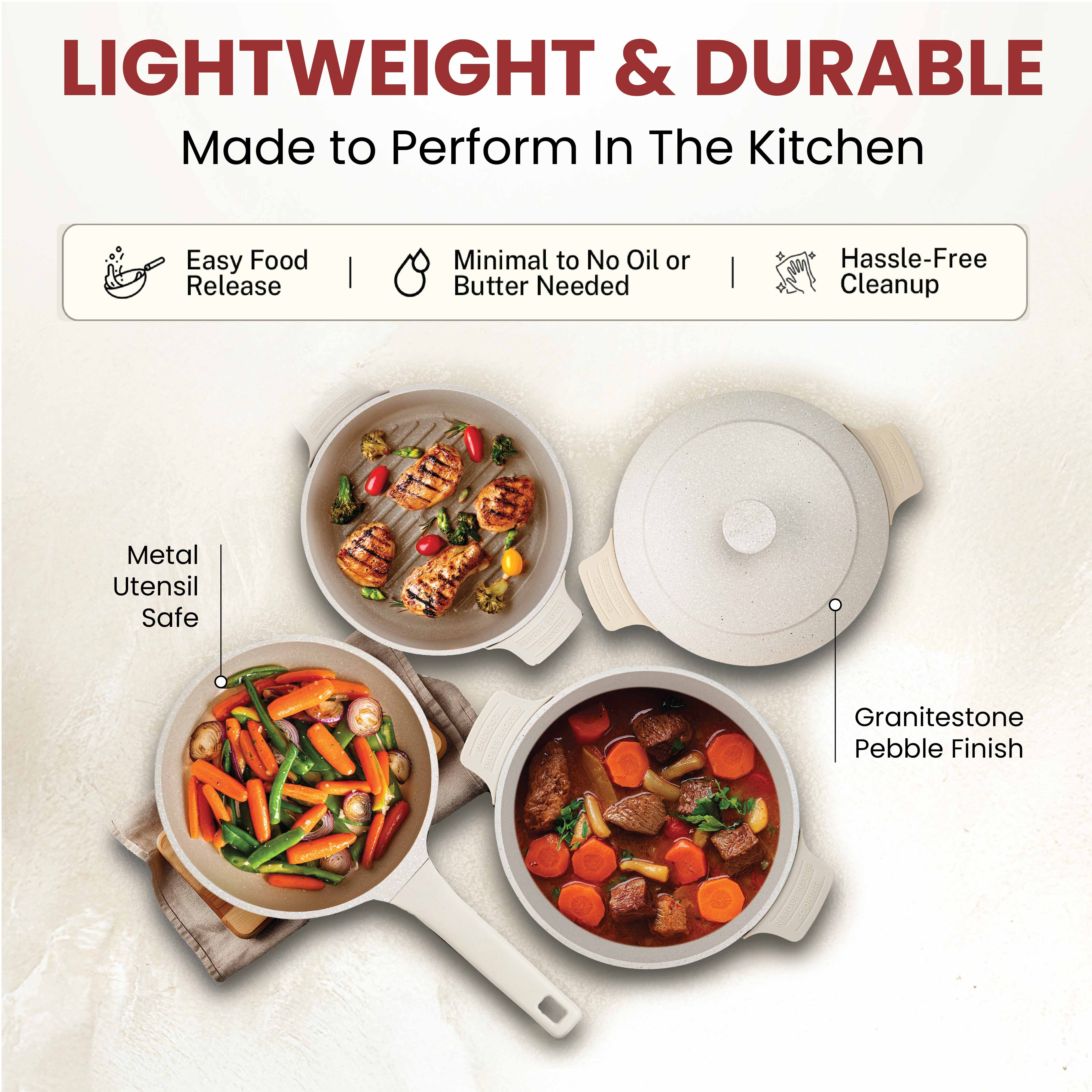 Granitestone 8-Piece Nesting Cookware Set - Image 5