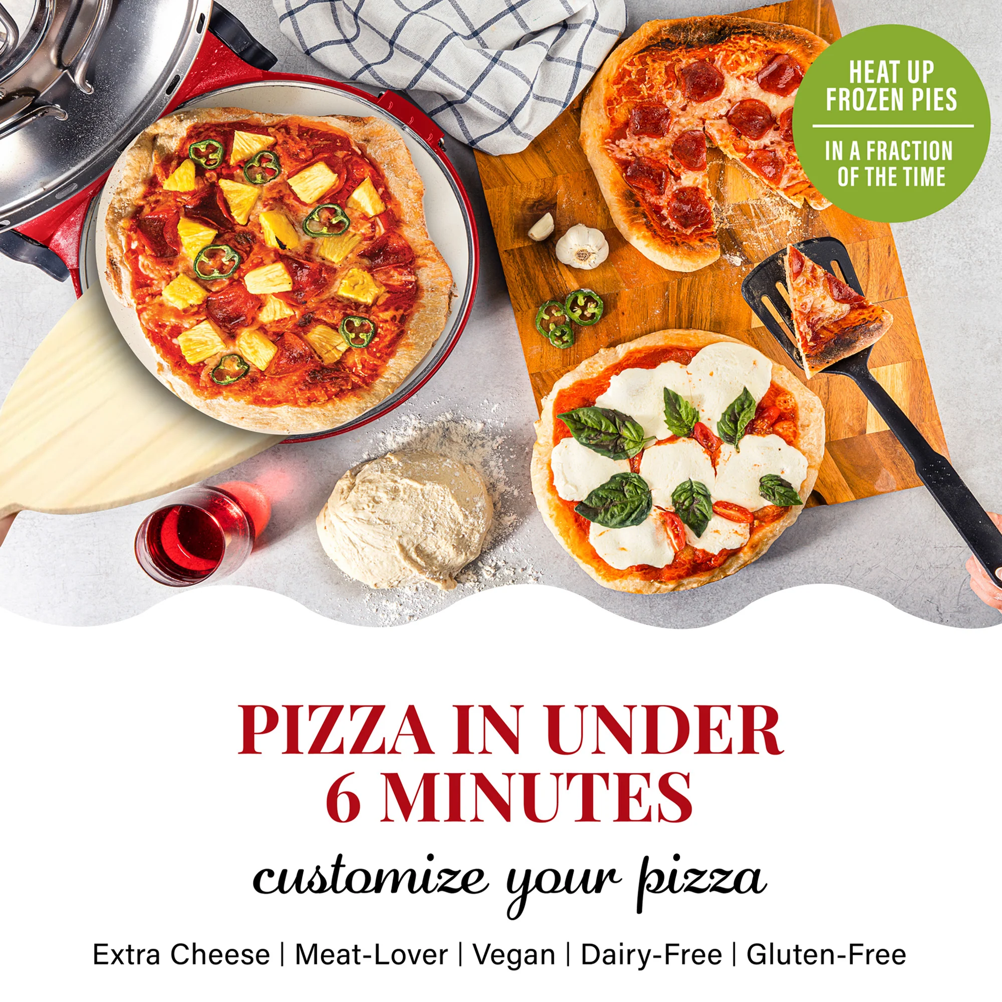 Granitestone Piezano Countertop Pizza Oven Bundle with Carrying Case - Image 3