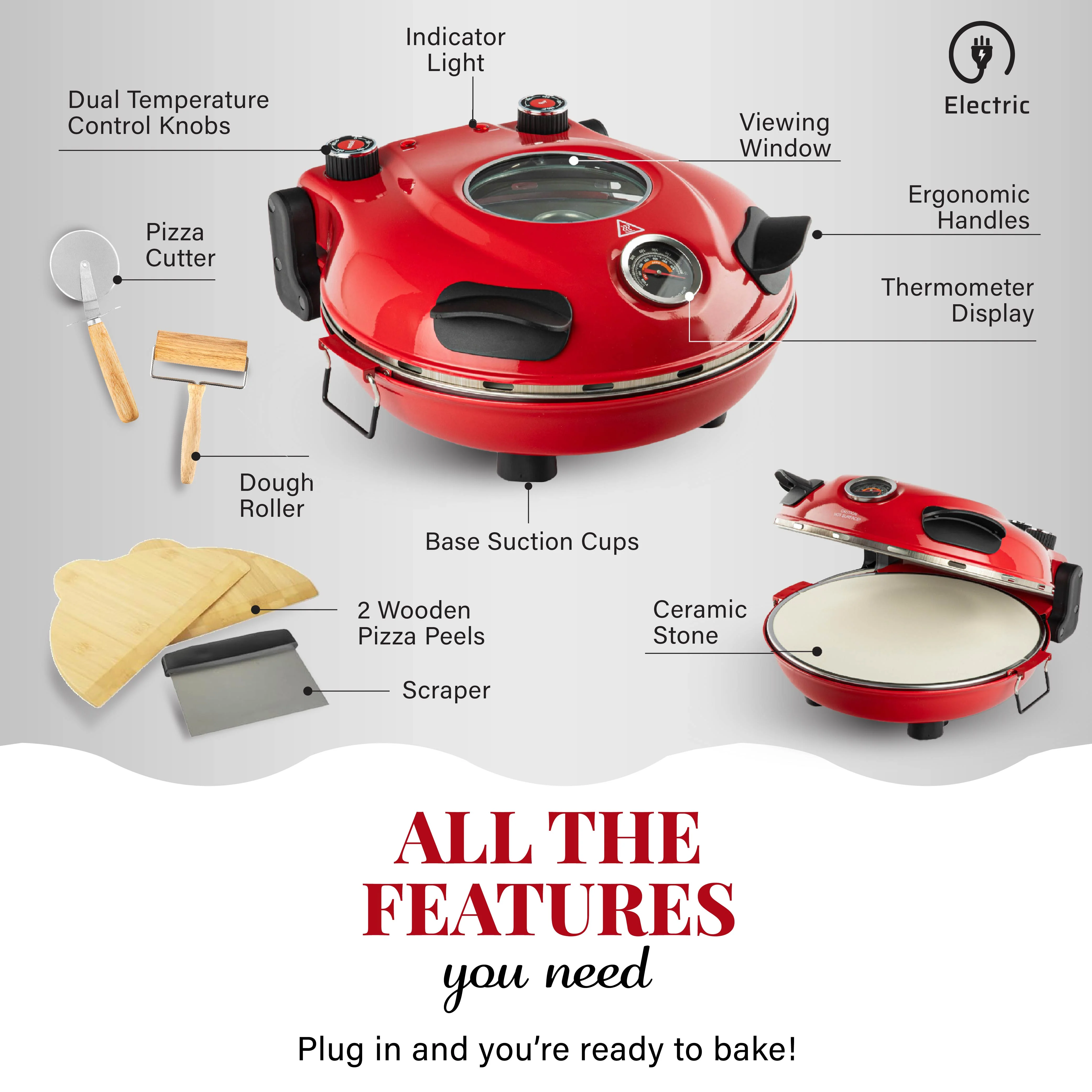 Granitestone Piezano Countertop Pizza Oven Bundle with Carrying Case - Image 7