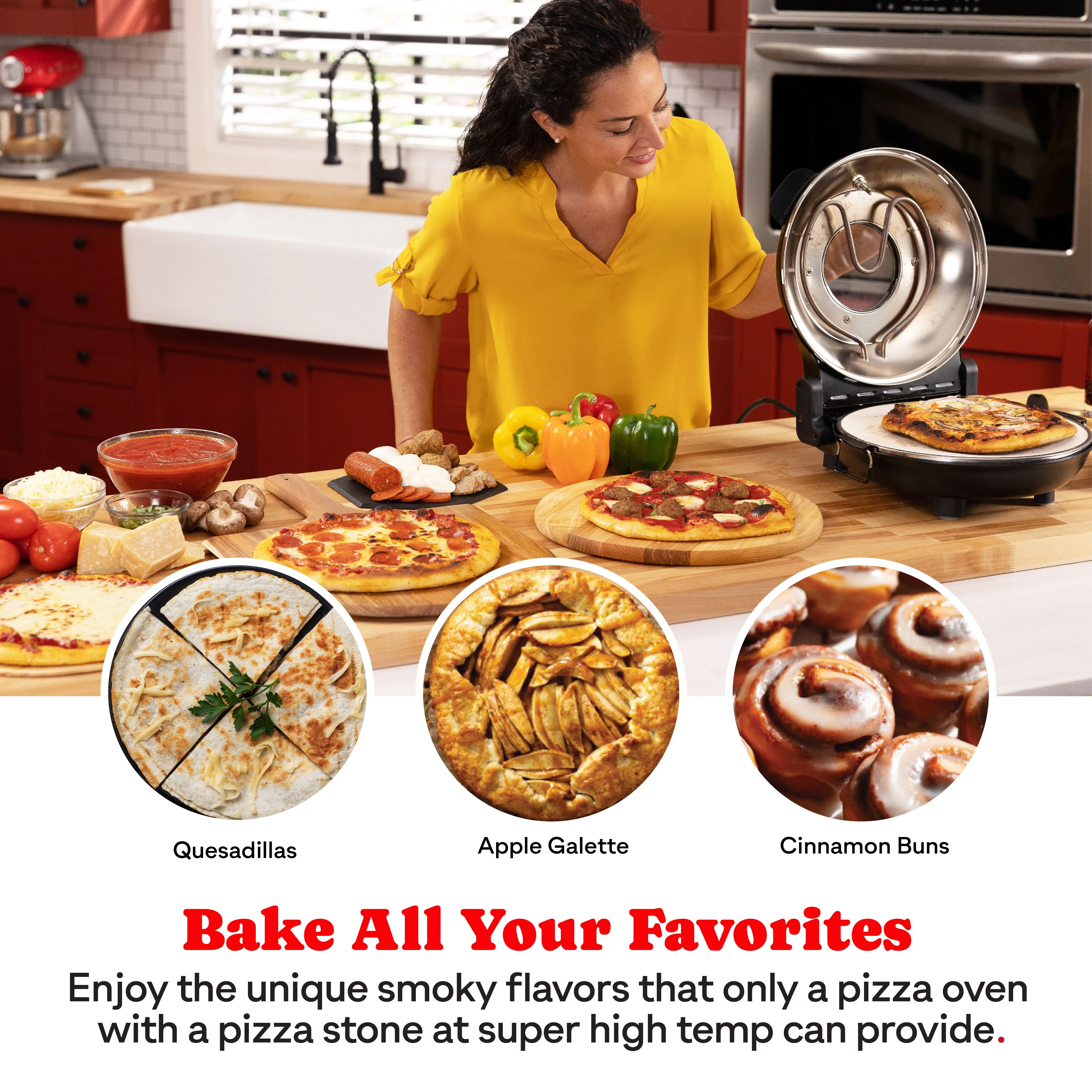 Granitestone Piezano Countertop Pizza Oven with Carrying Case - Image 5