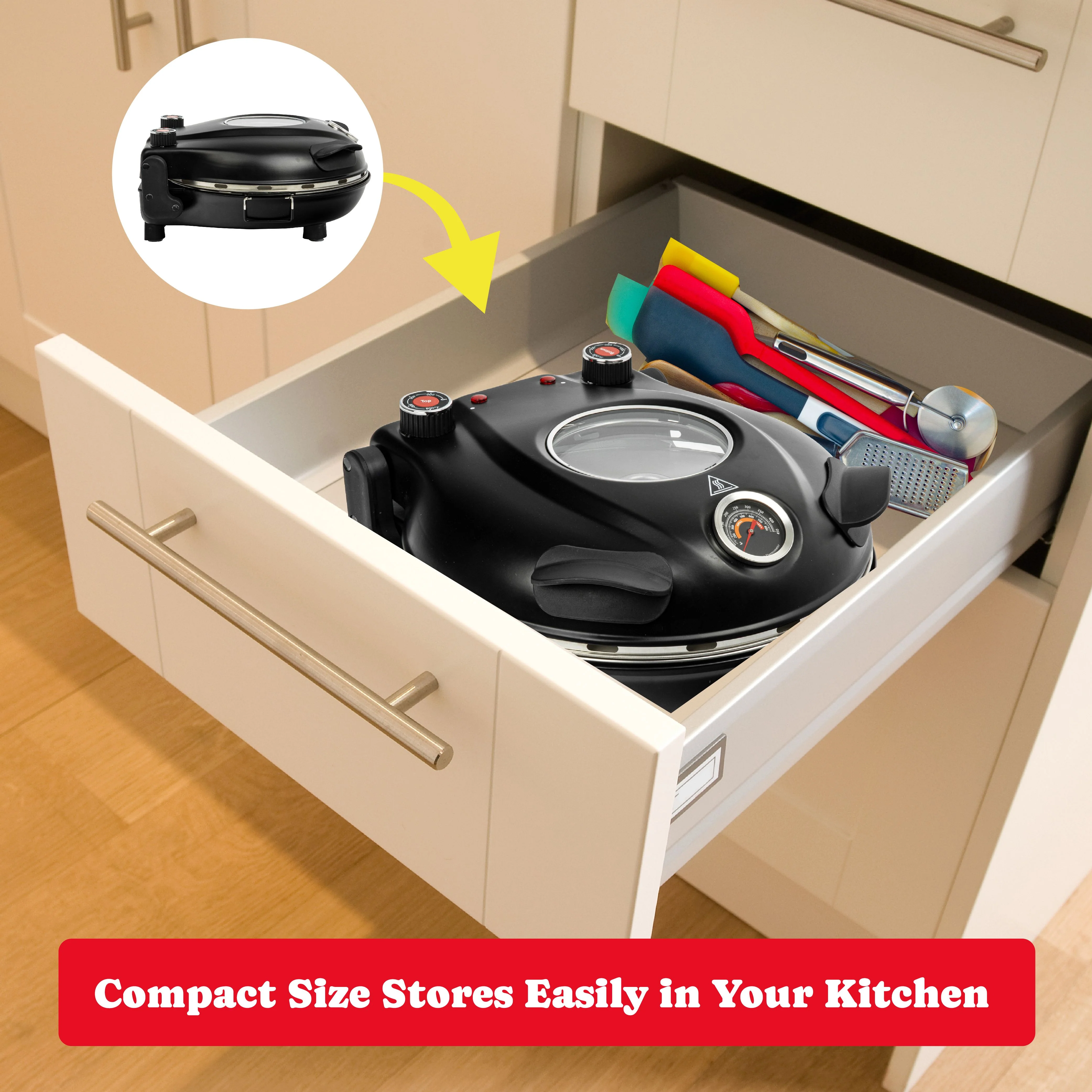 Granitestone Piezano Countertop Pizza Oven with Carrying Case - Image 7