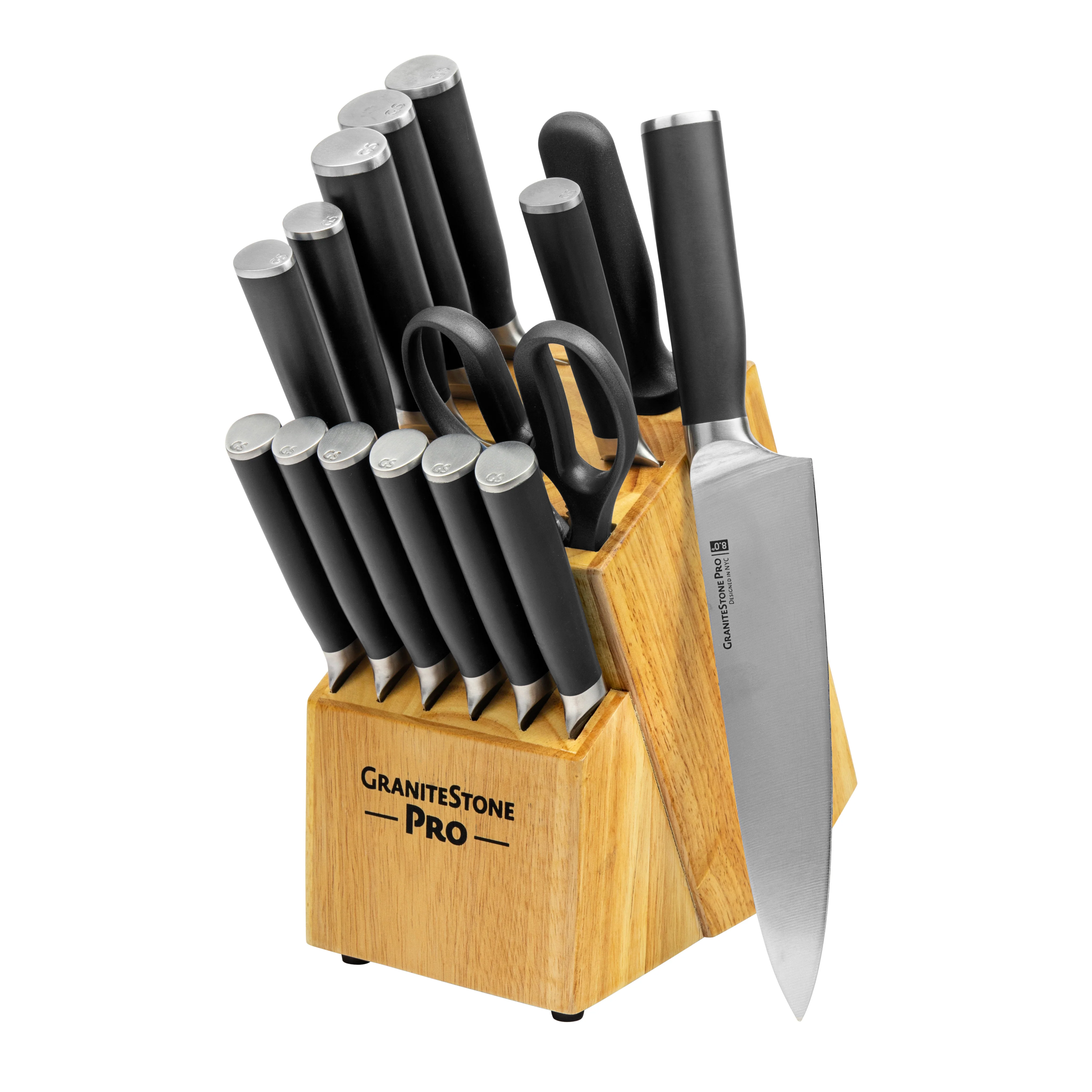 Granitestone Pro Series 14 Piece Knife Set & Block - Image 4