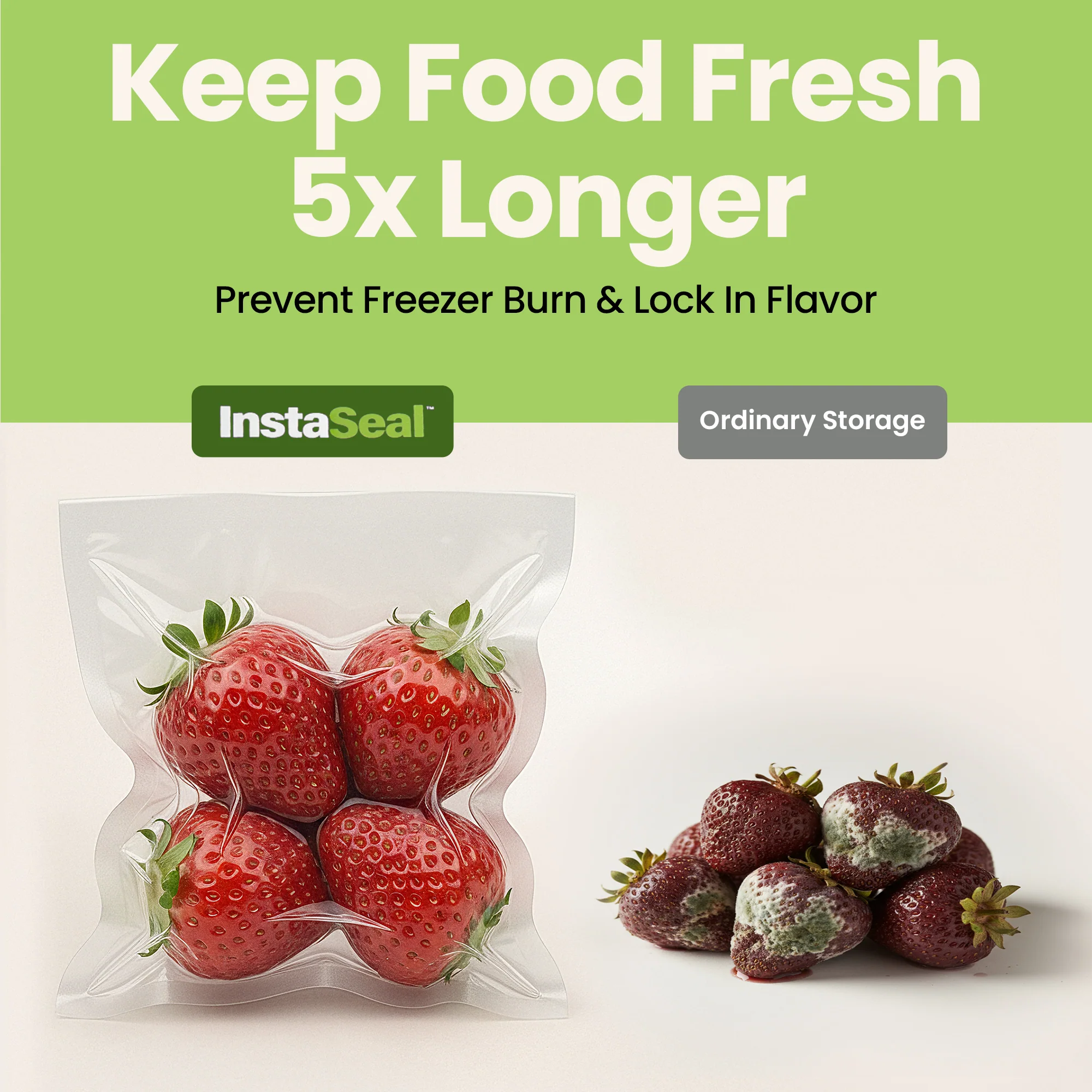 InstaSeal Vacuum Sealing Bags – Replacement Rolls & Pre-Cut Bags for Food Storage - Image 8