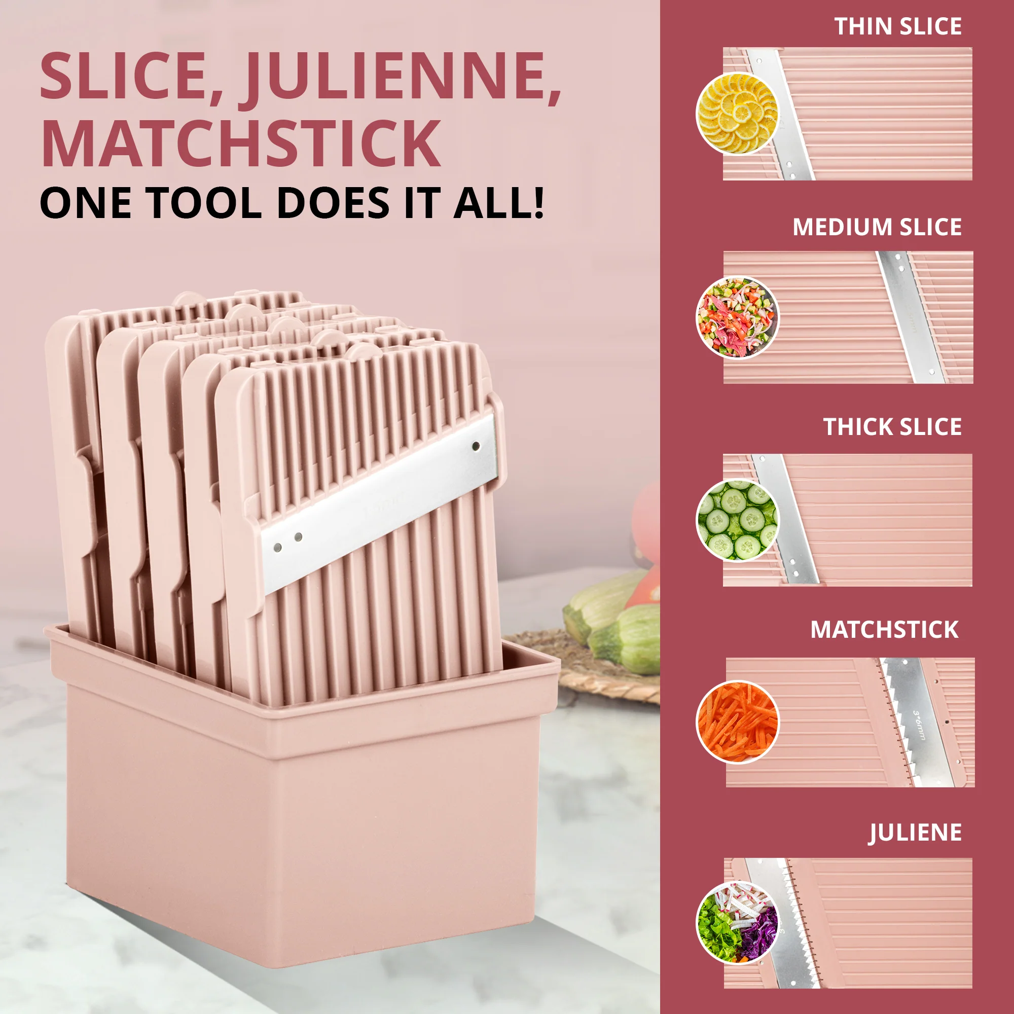 Pastel Collection NutriSlicer Upright Mandoline - Image 7