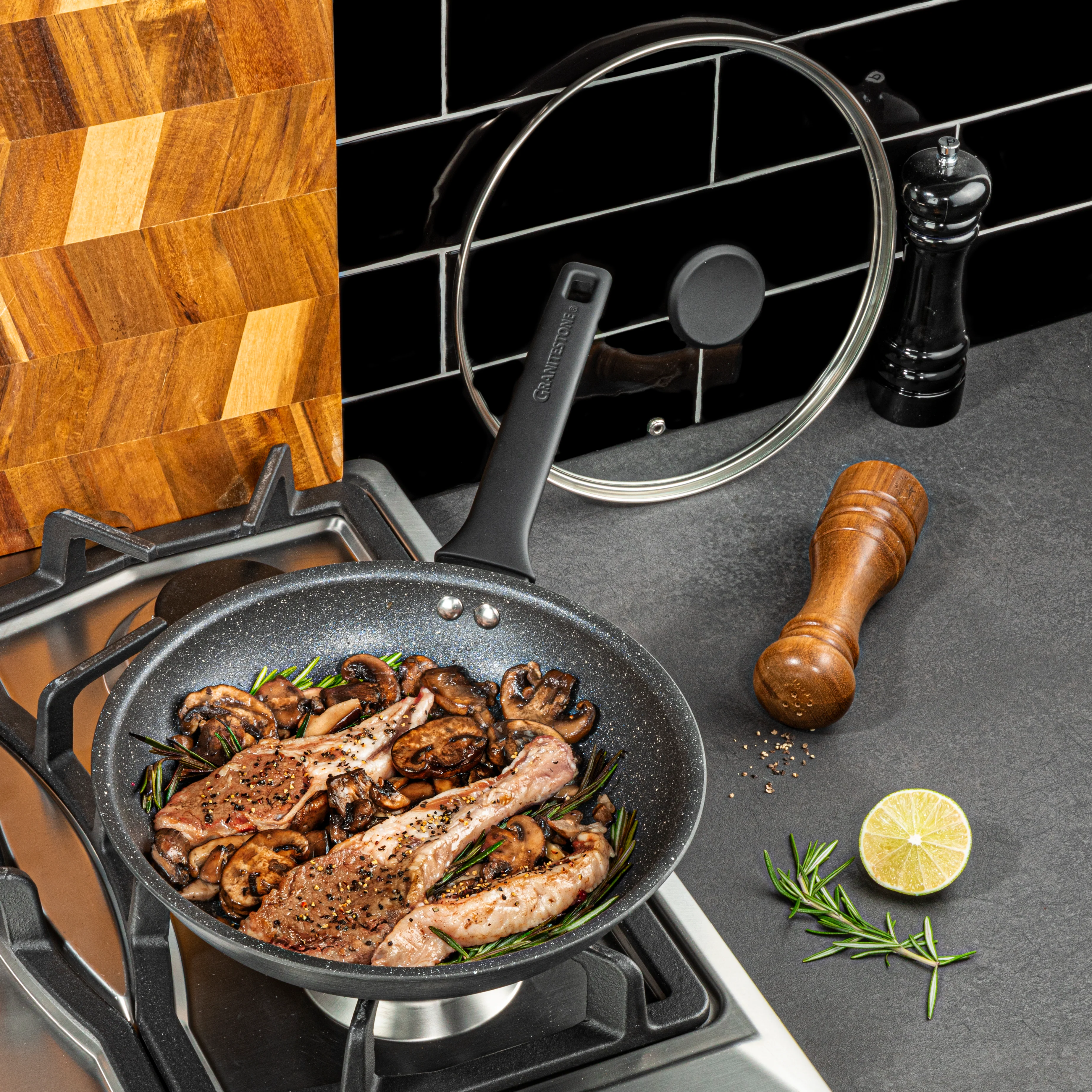 Granitestone 10-Piece Pro Premiere Hard Anodized Stovetop Set with Easy Grip Handles - Image 19